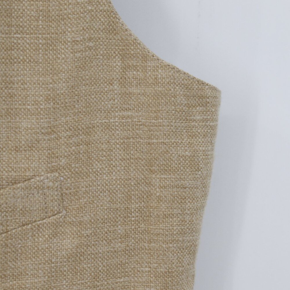 Ralph Lauren rugby vest Men's 38 linen silk waistcoat gilet sleeveless cinch - Picture 3 of 11